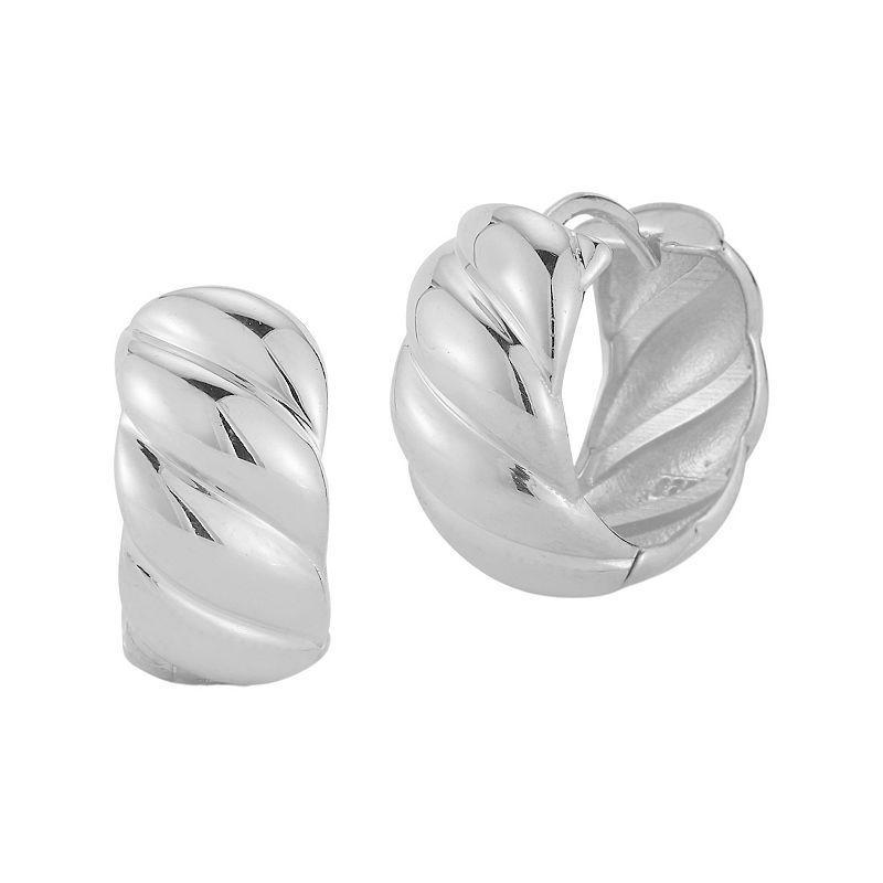 Sunkissed Sterling Sterling Silver Bold Twist Hoop Earrings, Womens Product Image