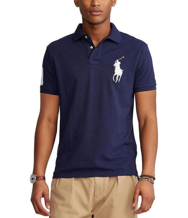 Polo Ralph Lauren Custom Slim Fit Big Pony Mesh Short-Sleeve Polo Shirt Product Image