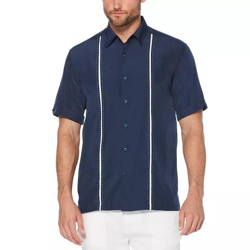 Mens Cubavera Classic-Fit Paneled Button-Down Shirt Product Image