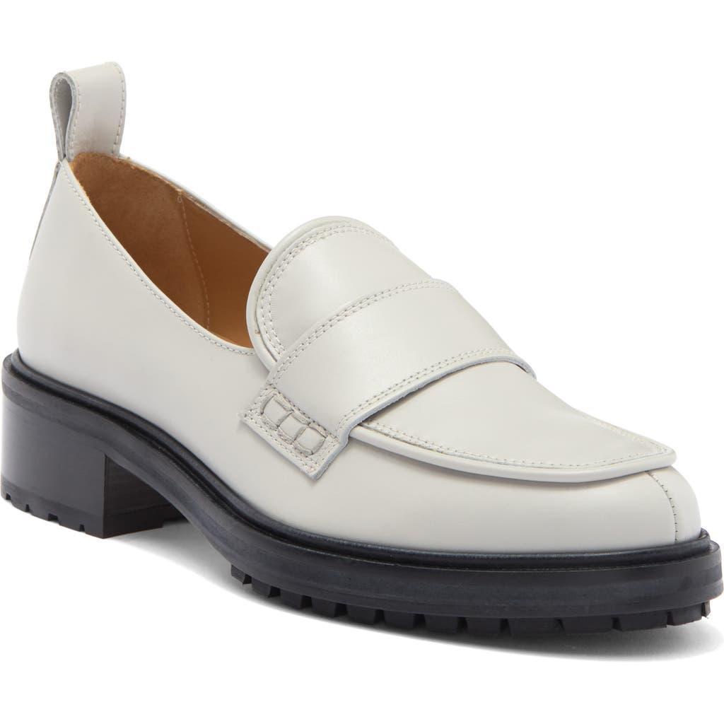 Ruth 40mm Round-toe Loafers In White Product Image