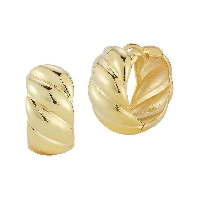 Sunkissed Sterling Sterling Silver Bold Twist Hoop Earrings, Womens, Gold Tone Product Image