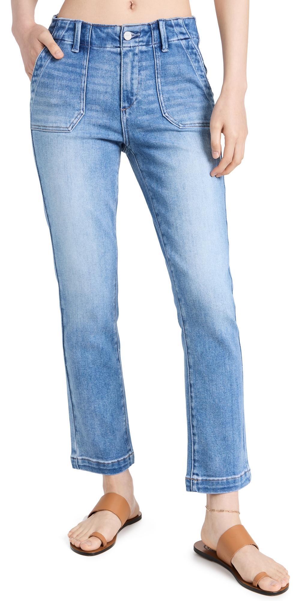 PAIGE Mayslie Straight Ankle Jeans Mel 28 Product Image