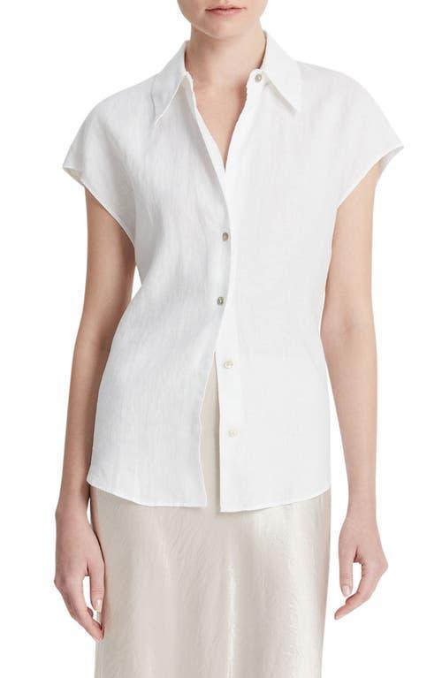 Vince Linen Cap Sleeve Shirt Product Image