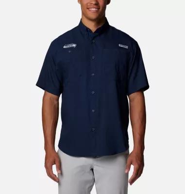 Columbia Mens PFG Tamiami Short Sleeve Shirt - Seattle Seahawks- Product Image