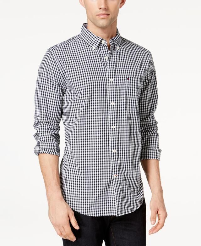 Tommy Hilfiger Mens Big & Tall Classic-Fit Twain Stretch Check Shirt Product Image