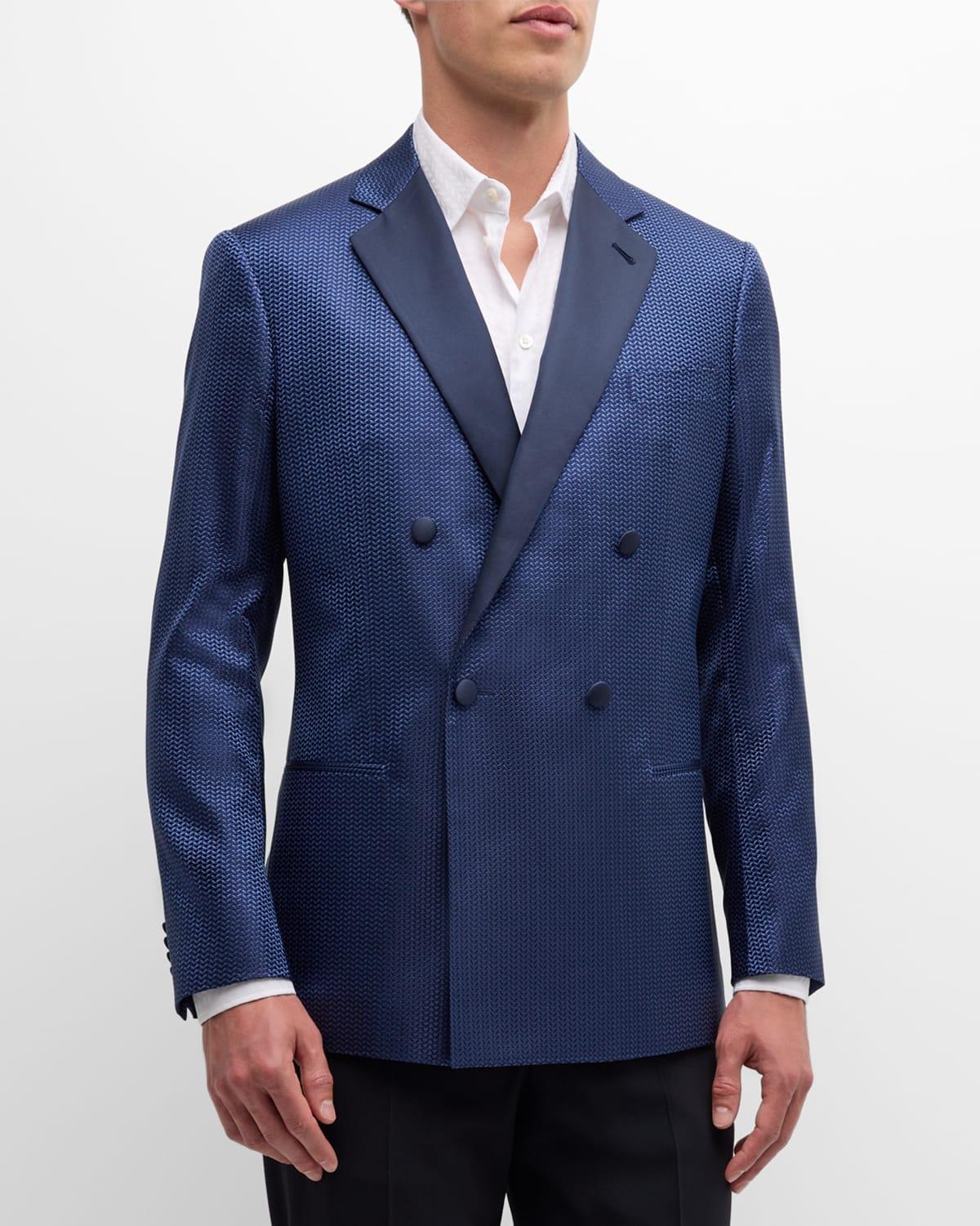 Mens Chevron Double-Breasted Dinner Jacket Product Image