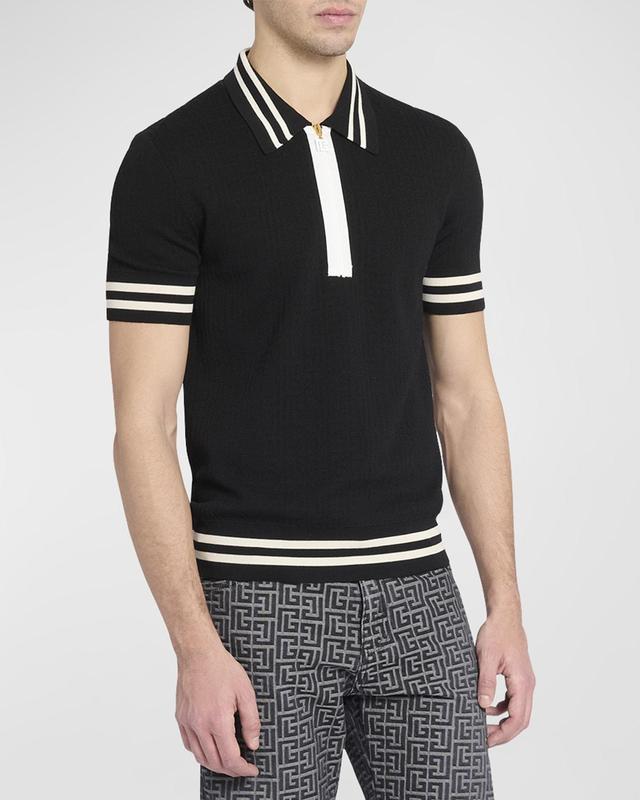 Mens Monogram Jacquard Polo Shirt Product Image