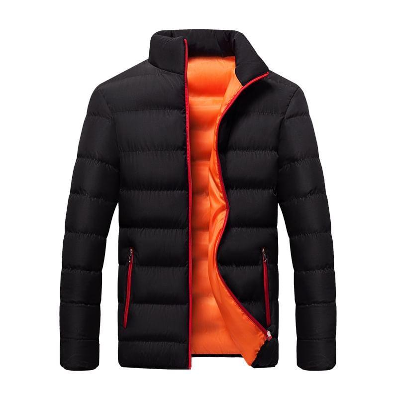 High Neck Zip-Up Puffer Jacket Product Image