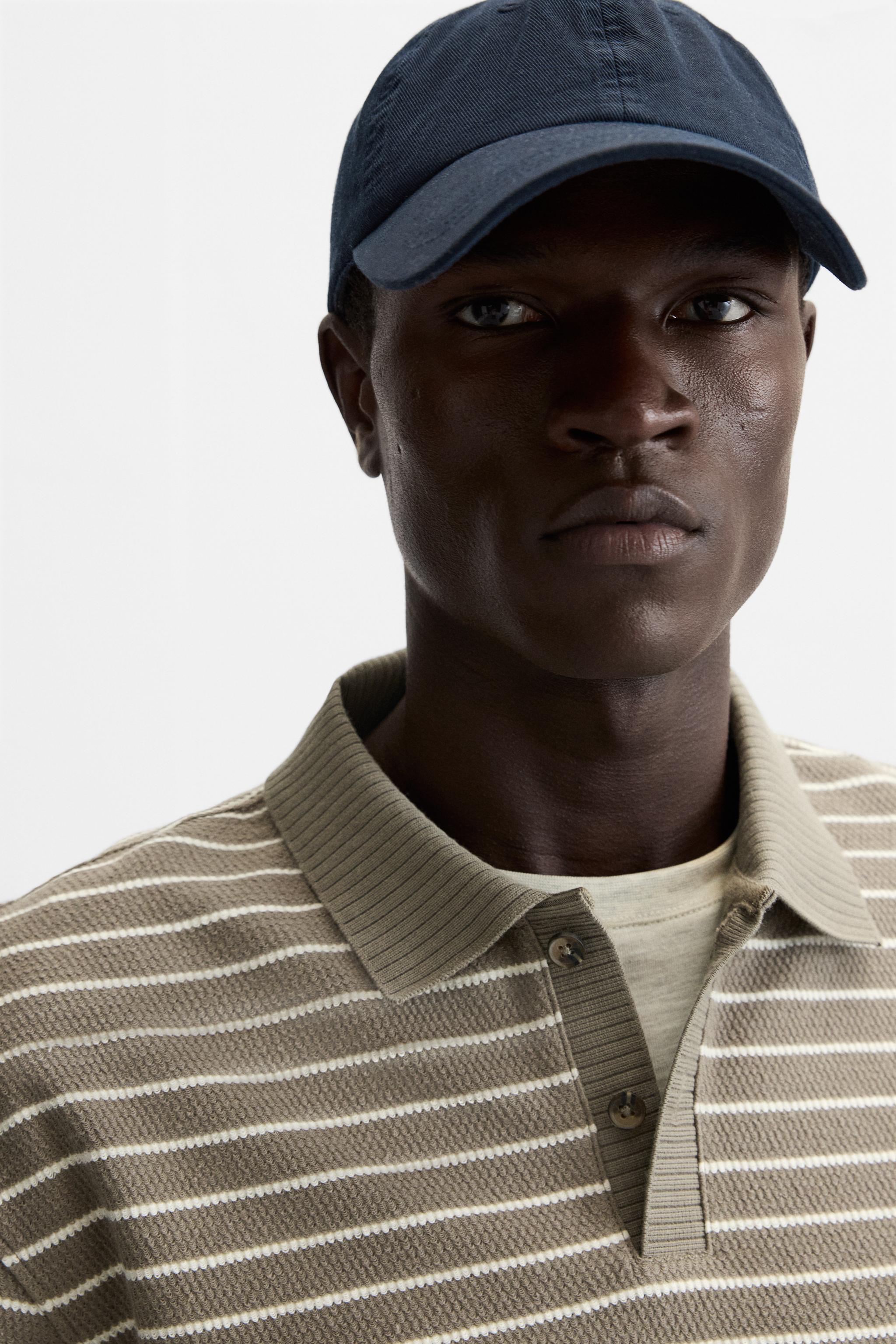 TEXTURED STRIPED POLO Product Image