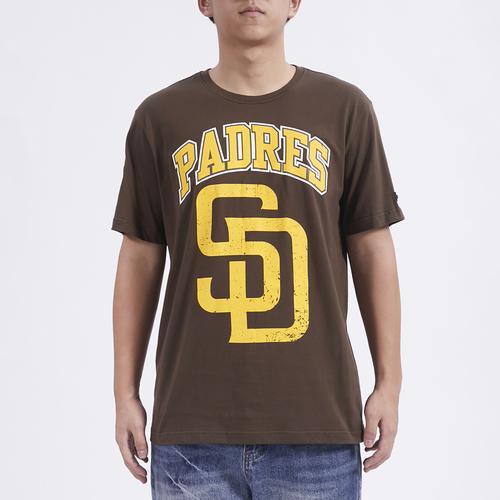 Pro Standard Mens Pro Standard San Diego Padres GTP SJ T-Shirt - Mens Brown/Yellow Product Image