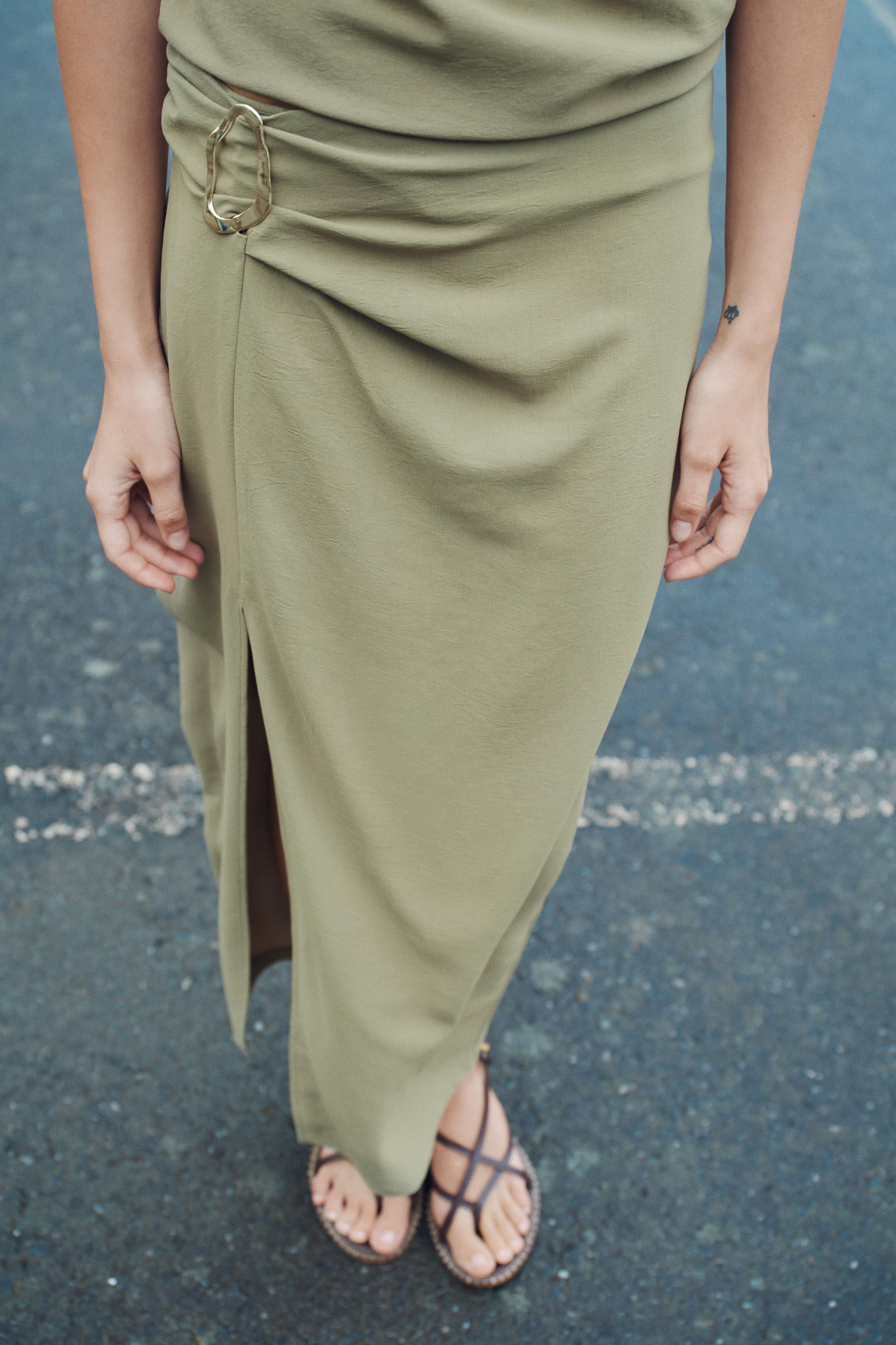 SARONG SKIRT WITH BELT BUCKLE Product Image