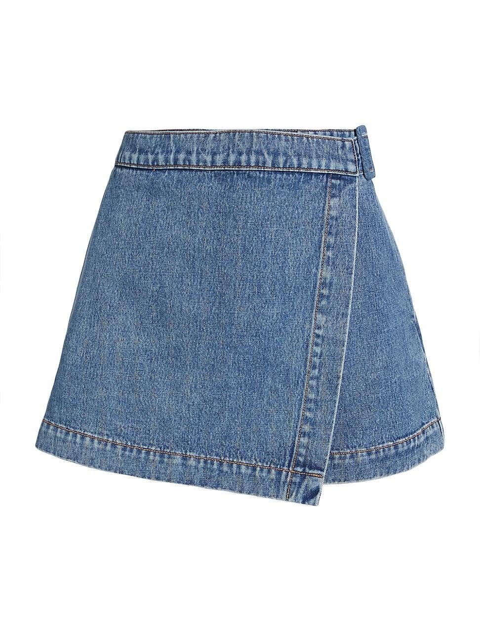 Womens Diaz Wrap Denim Skort Product Image