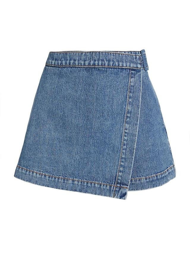 Womens Diaz Wrap Denim Skort Product Image