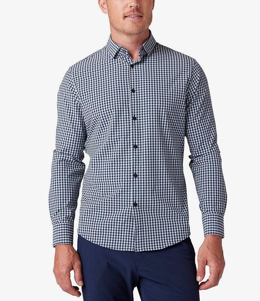 Mizzen+Main Leeward No Tuck Gingham Performance Stretch Long Sleeve Woven Shirt Product Image