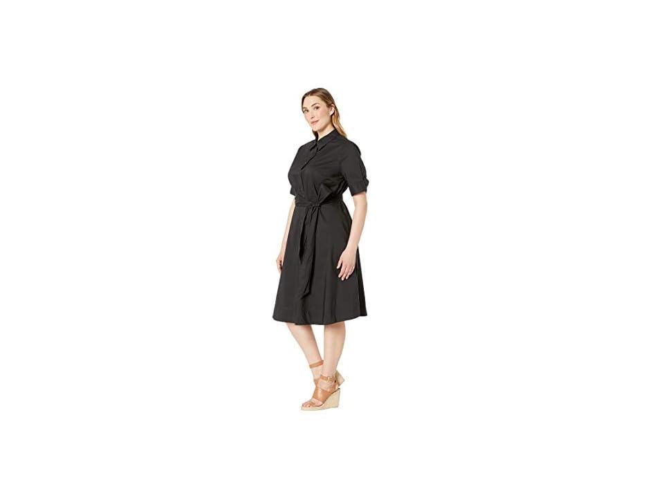 LAUREN Ralph Lauren Plus-Size Cotton-Blend Shirtdress (Polo ) Women's Dress Product Image