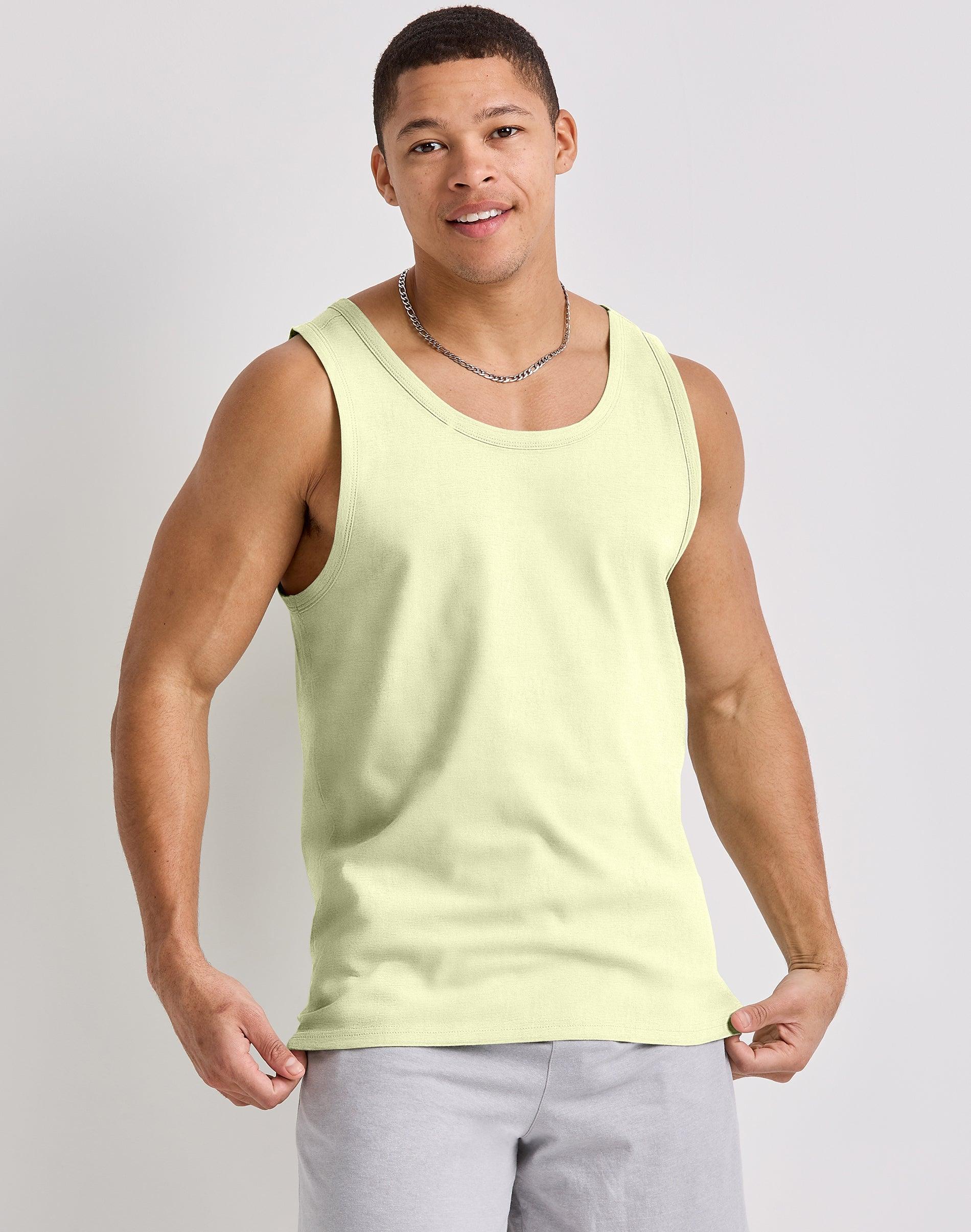 Mens Hanes Originals Tri-blend Tank Black Product Image