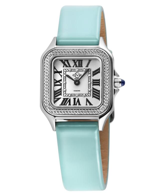 GV2 by Gevril Womens Milan Exquisite Turquoise Leather Watch 27.5mm Product Image