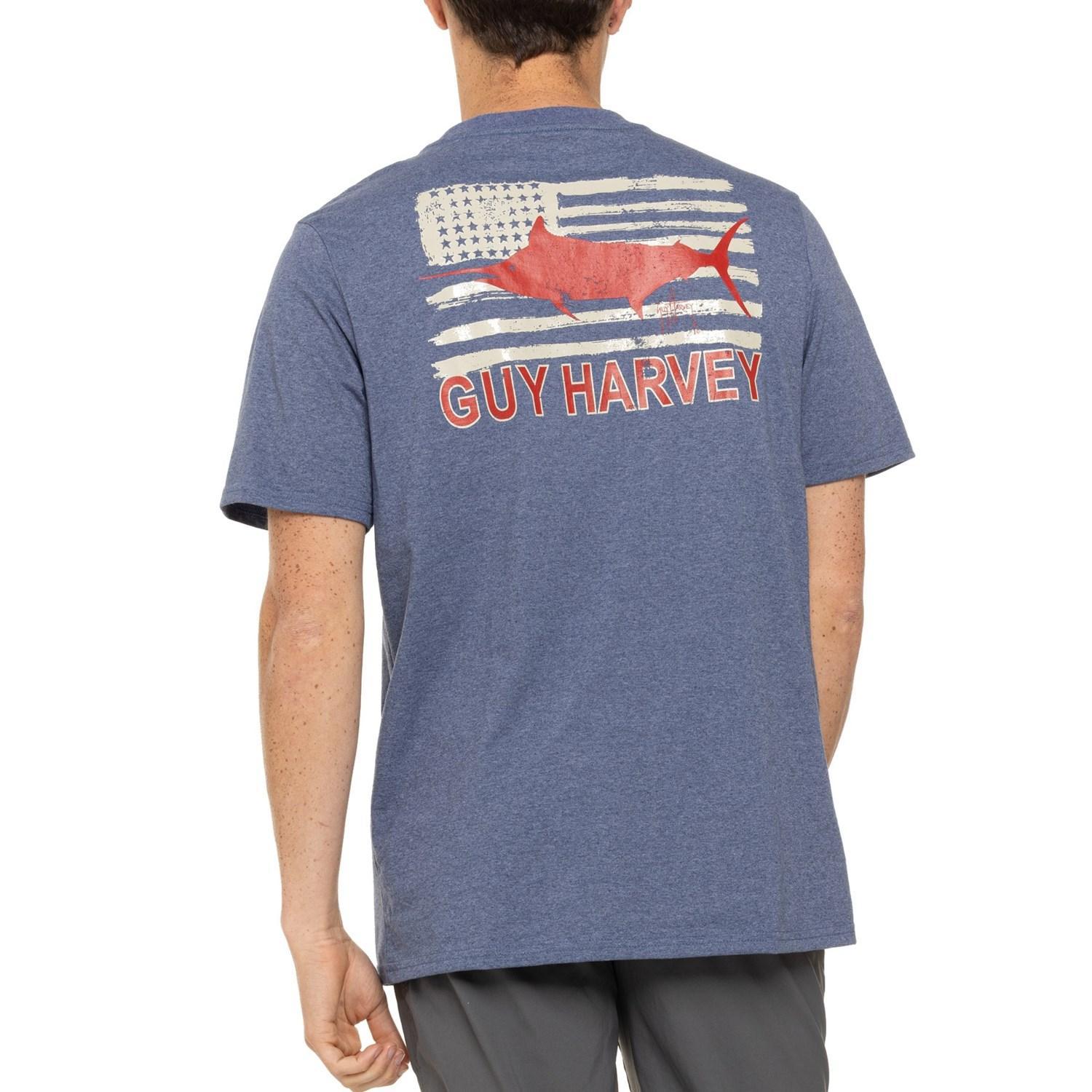 Guy Harvey Marlin Flag Graphic Pocket T-Shirt - Short Sleeve Product Image