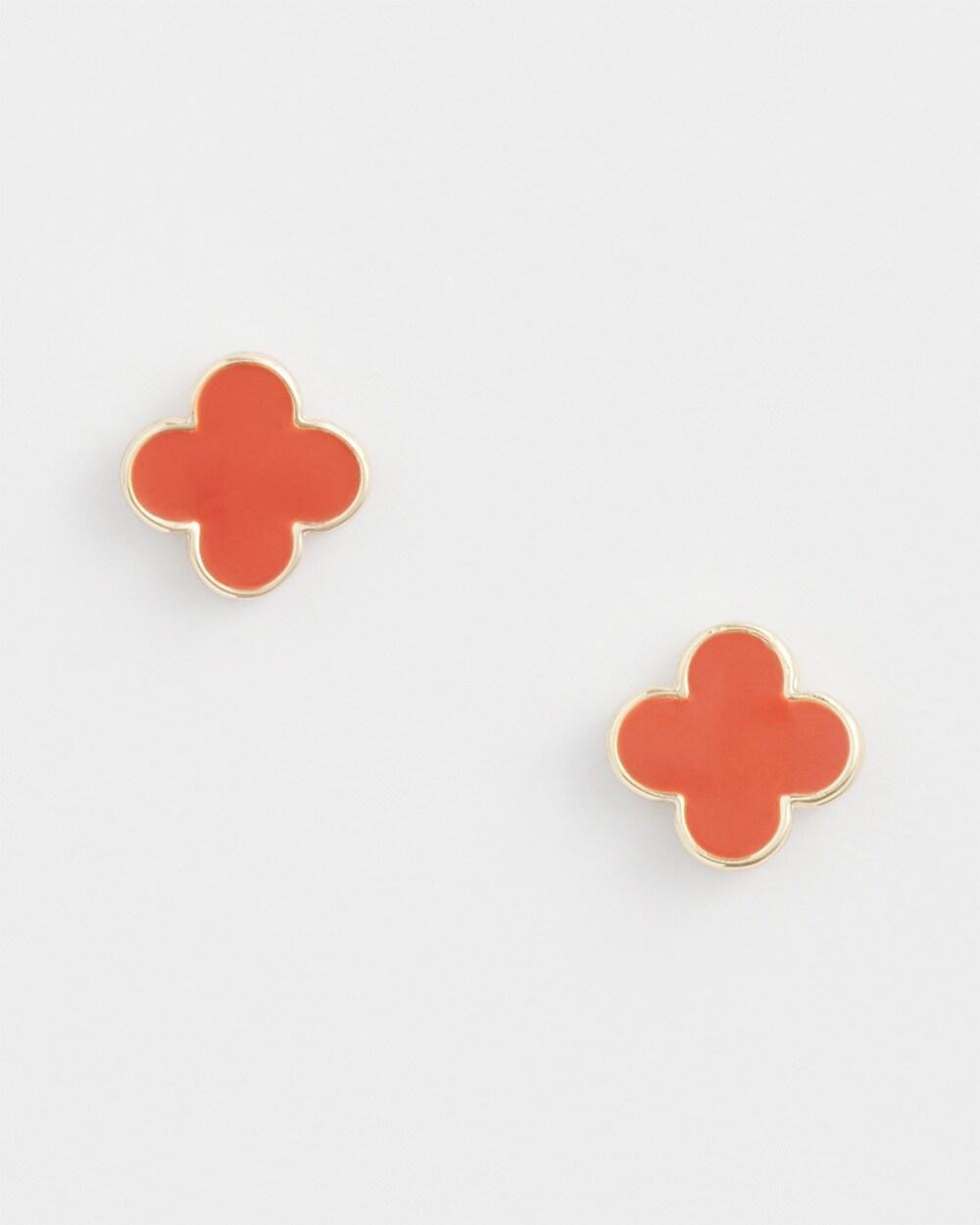 No Droop™ Orange Convertible Reversible Stud Earrings Product Image