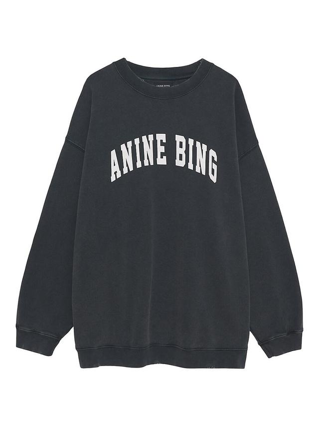 ANINE BING Tyler Sweatshirt in Charcoal. - size XS (also in L, M, S) Product Image