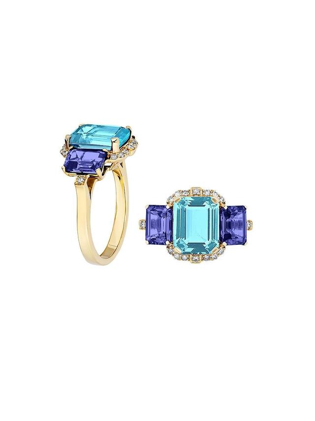 Womens Gossip 18K Yellow Gold & Multi-Gemstone Ring Product Image