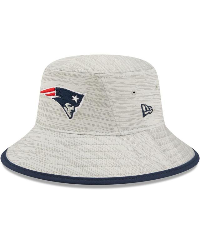 Mens New Era Gray New England Patriots Distinct Bucket Hat Product Image