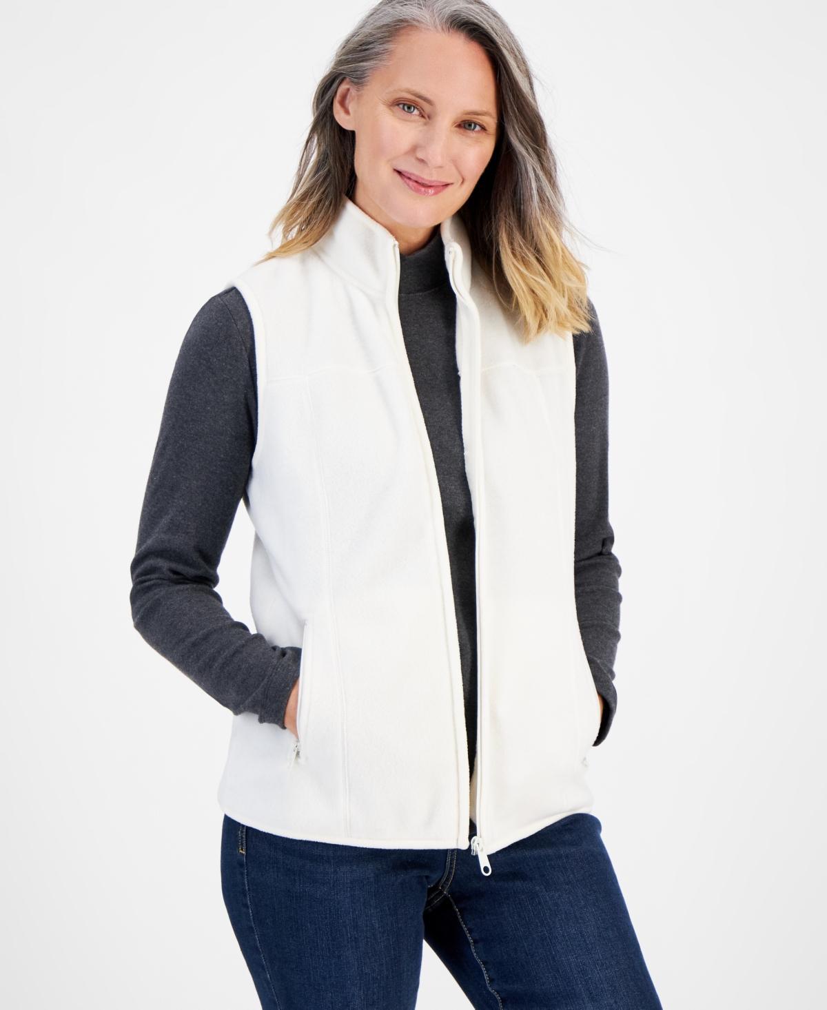 Style & Co Womens Zip-Front Polar Fleece Vest, Created for Macys Product Image