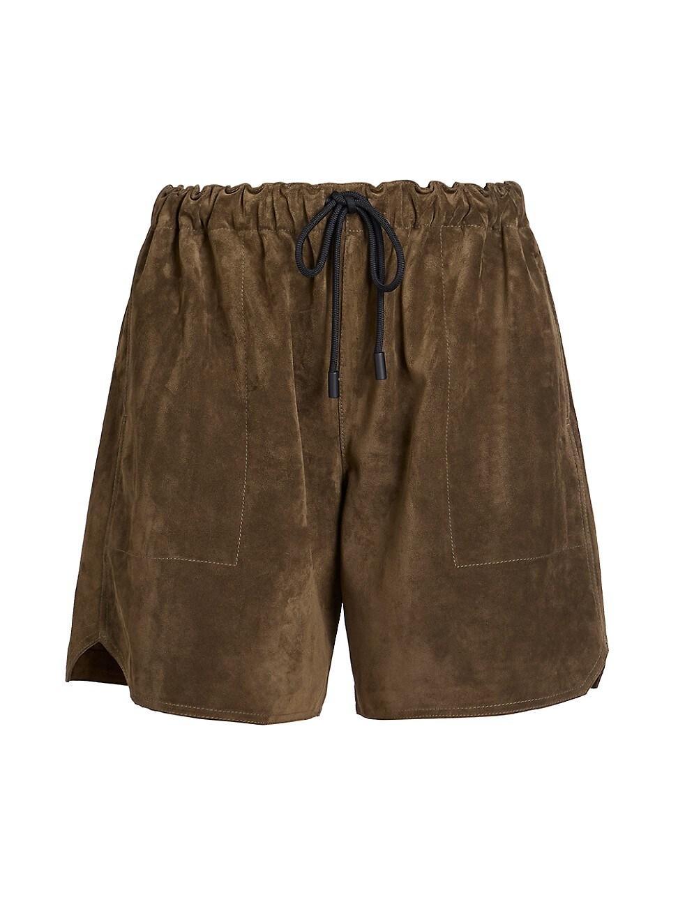 Womens Suede Drawstring Shorts Product Image