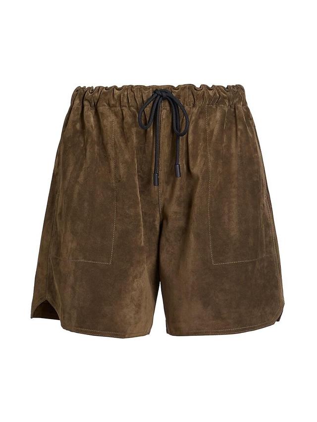 Womens Suede Drawstring Shorts Product Image