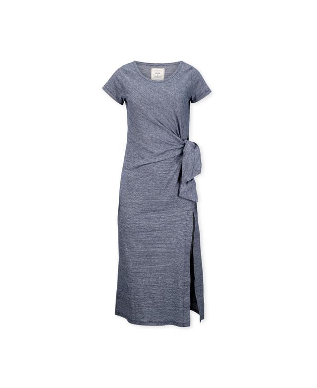 Hope & Henry Womens Organic Cotton Short Sleeve Knit Tie Maxi Dress Product Image