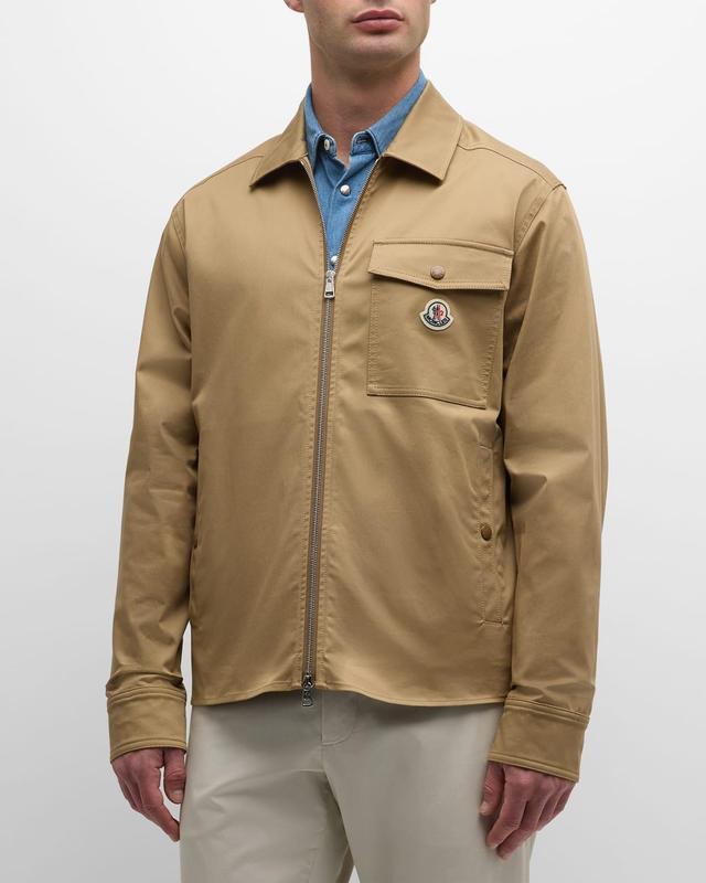 Mens Stretch Cotton Shirt Jacket Product Image