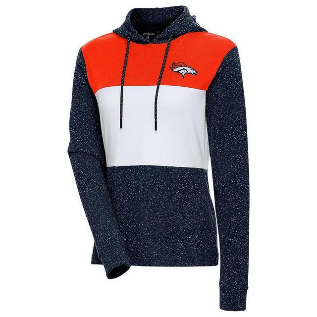 Womens Antigua Denver Broncos Wicket Pullover Hoodie Blue Product Image