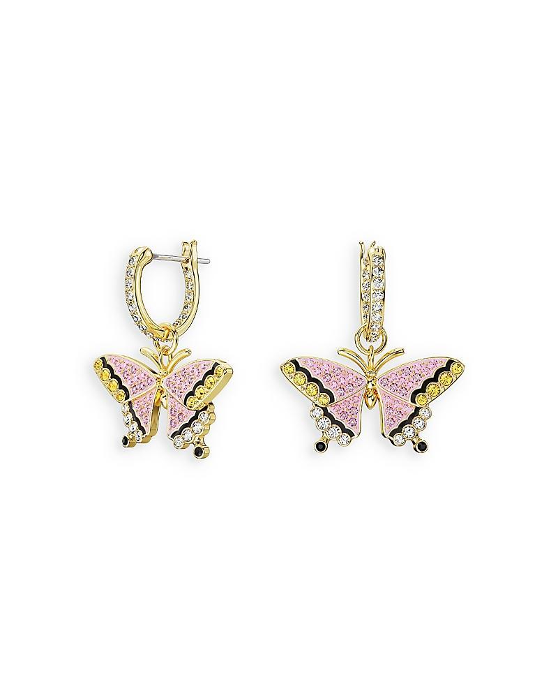 Swarovski Idyllia Crystal Butterfly Dangle Hoop Earrings Product Image