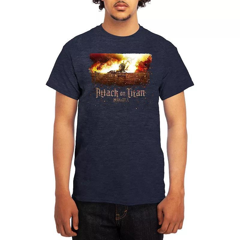 Mens Attack on Titan Tee, Boys Blue Product Image