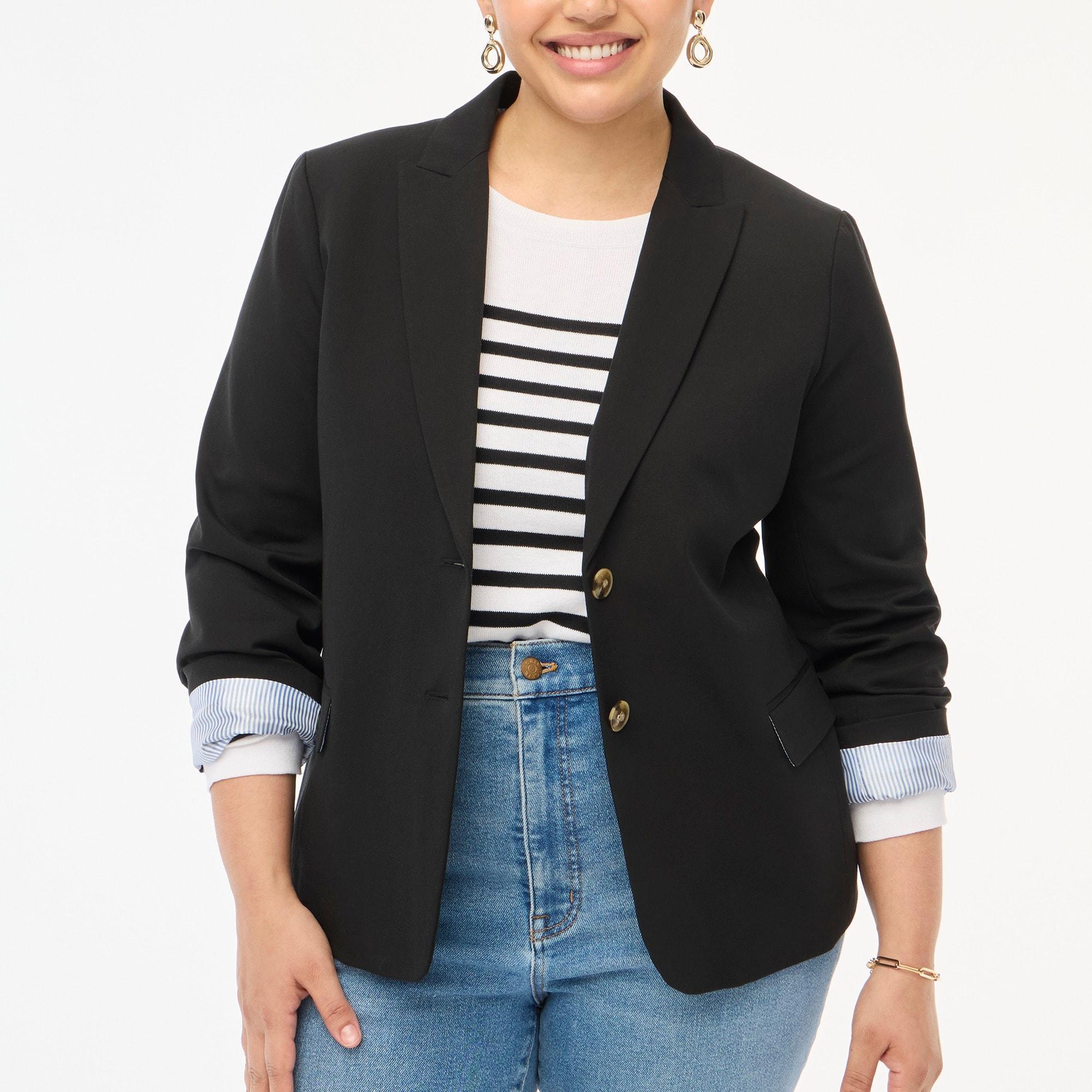 Cotton-blend two-button blazer Product Image