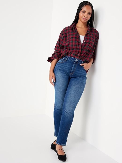 Flannel Boyfriend Button-Down Shirt Product Image