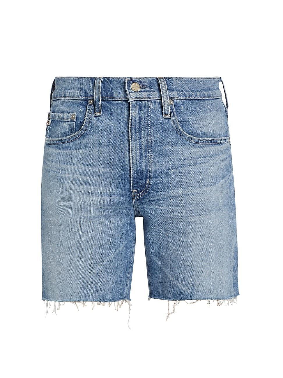 Womens Ex-Boyfriend Denim Slim-Fit Bermuda Shorts Product Image