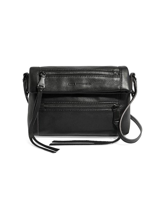 Womens Crosstown Leather Double Entry Crossbody Bag Product Image