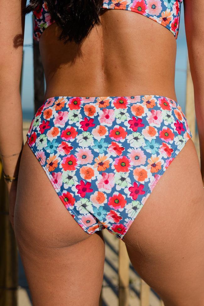 Play In Paradise Multi Color Floral Bikini Bottoms FINAL SALE Product Image