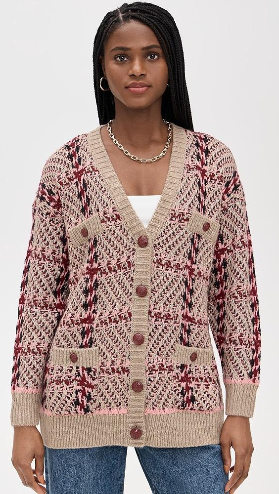 L'AGENCE Macie Houndstooth Cardi | Shopbop Product Image