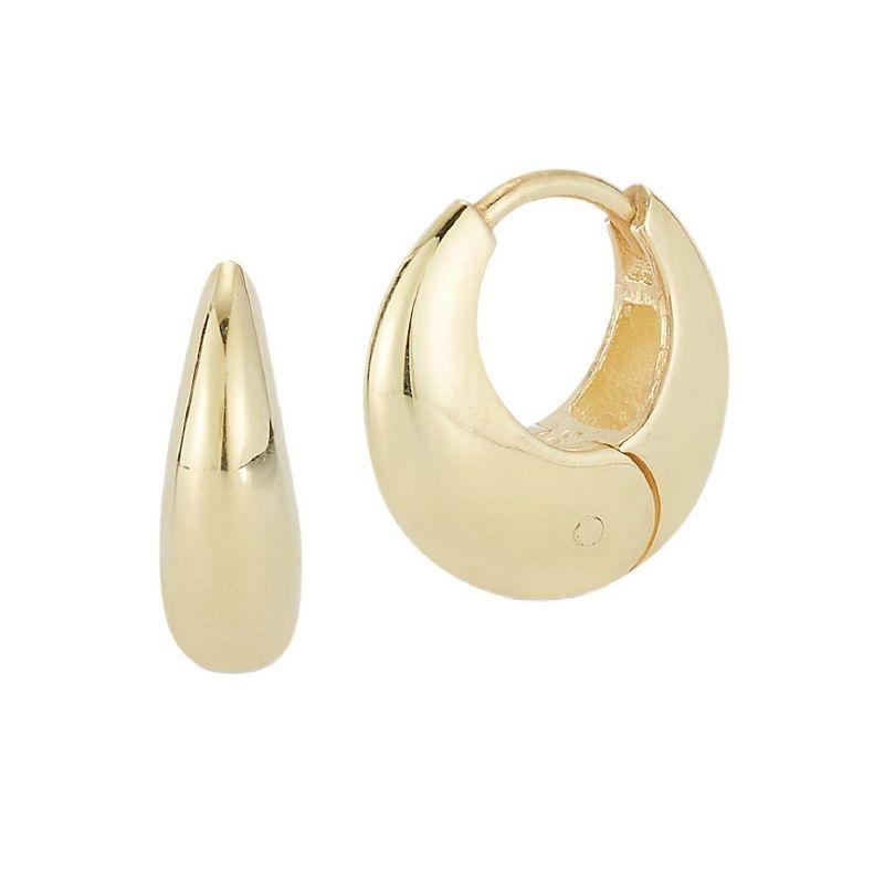 Sunkissed Sterling Sterling Silver Polished Chunky Hoop Earrings, Womens, Gold Tone Product Image