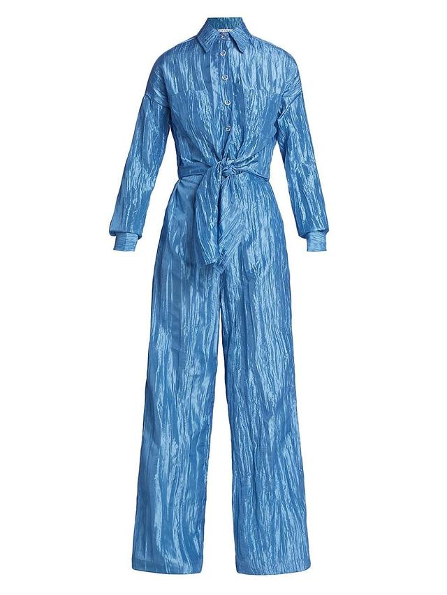 Womens Signature Tie Front Jumpsuit Product Image