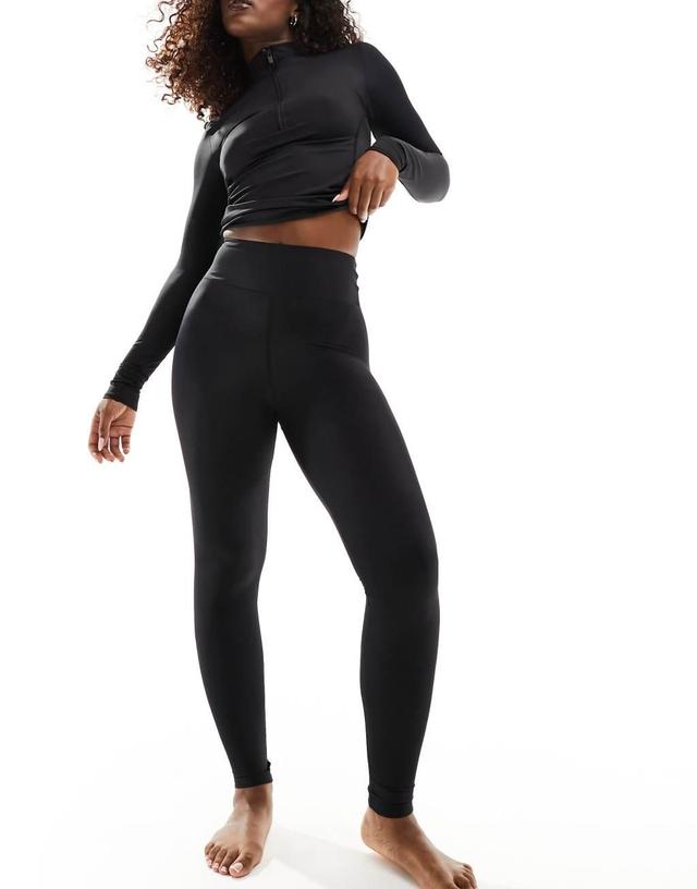 ASOS 4505 Swim leggings in black Product Image