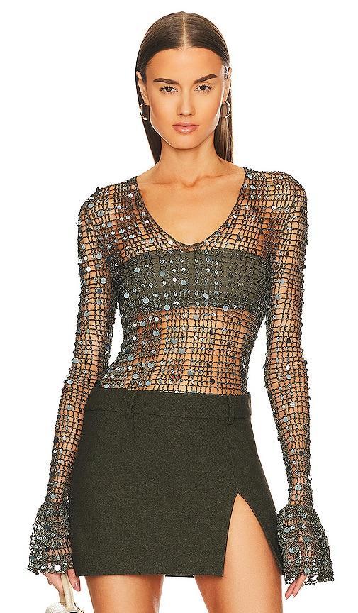 x REVOLVE Sheer Knit Top Product Image