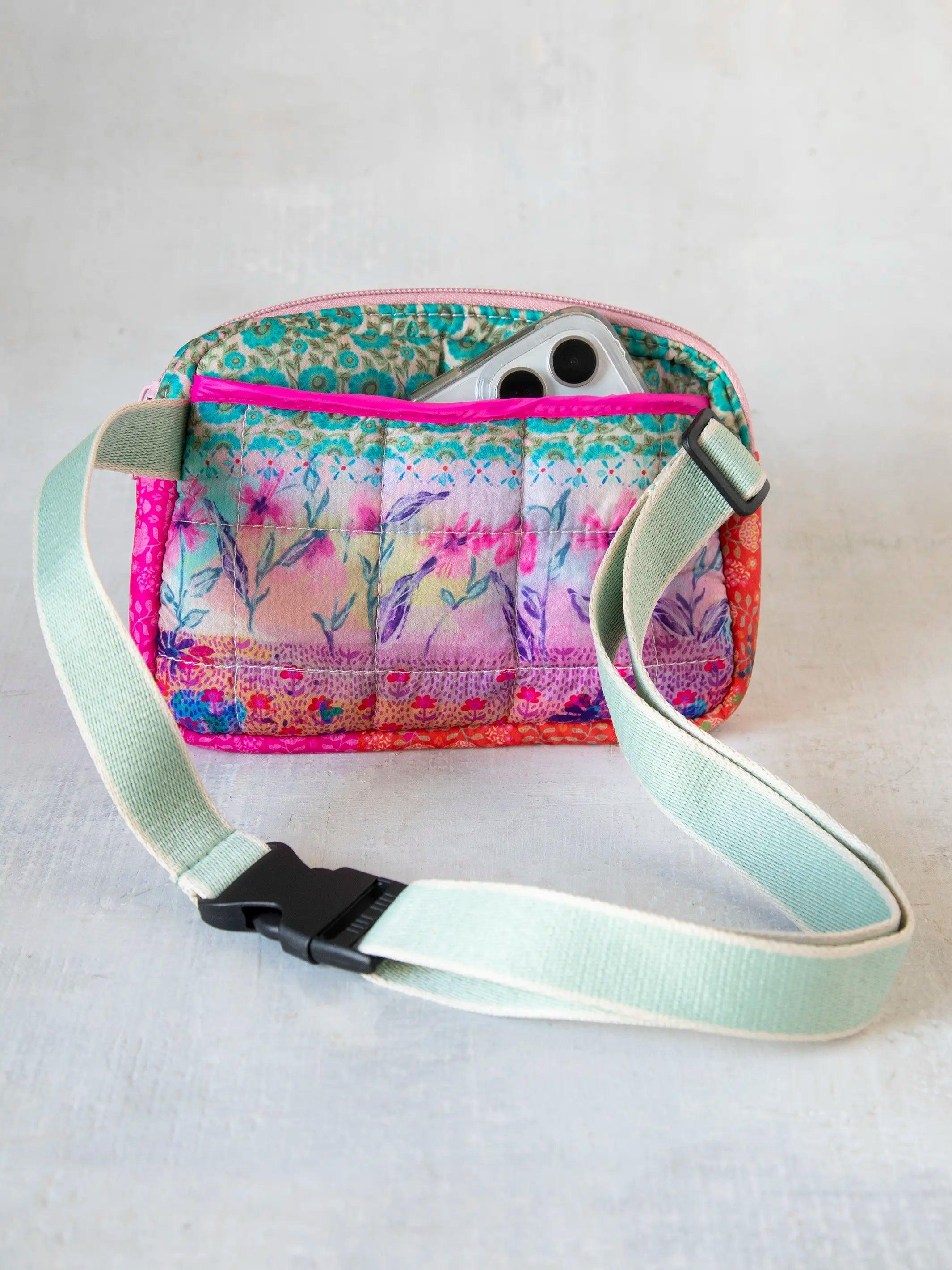 Everyday Puffy Fanny Pack - Pink Watercolor Patchwork Product Image