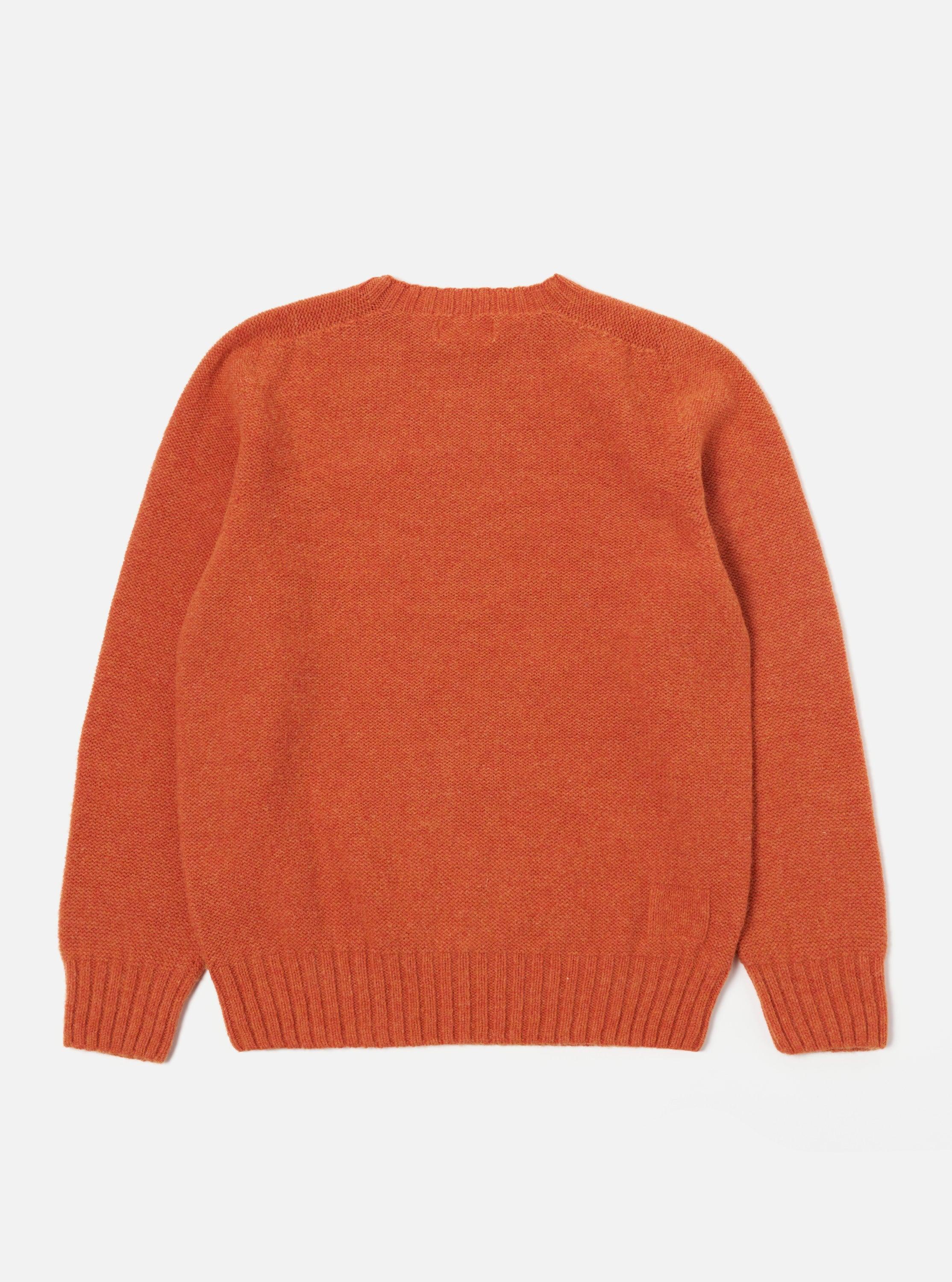 Universal Works Seamless Crew in Burnt Orange Supersoft Knit Product Image