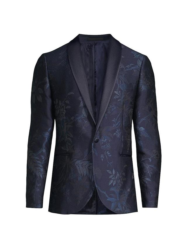 Mens Shawl Collar Embroidered Evening Jacket Product Image