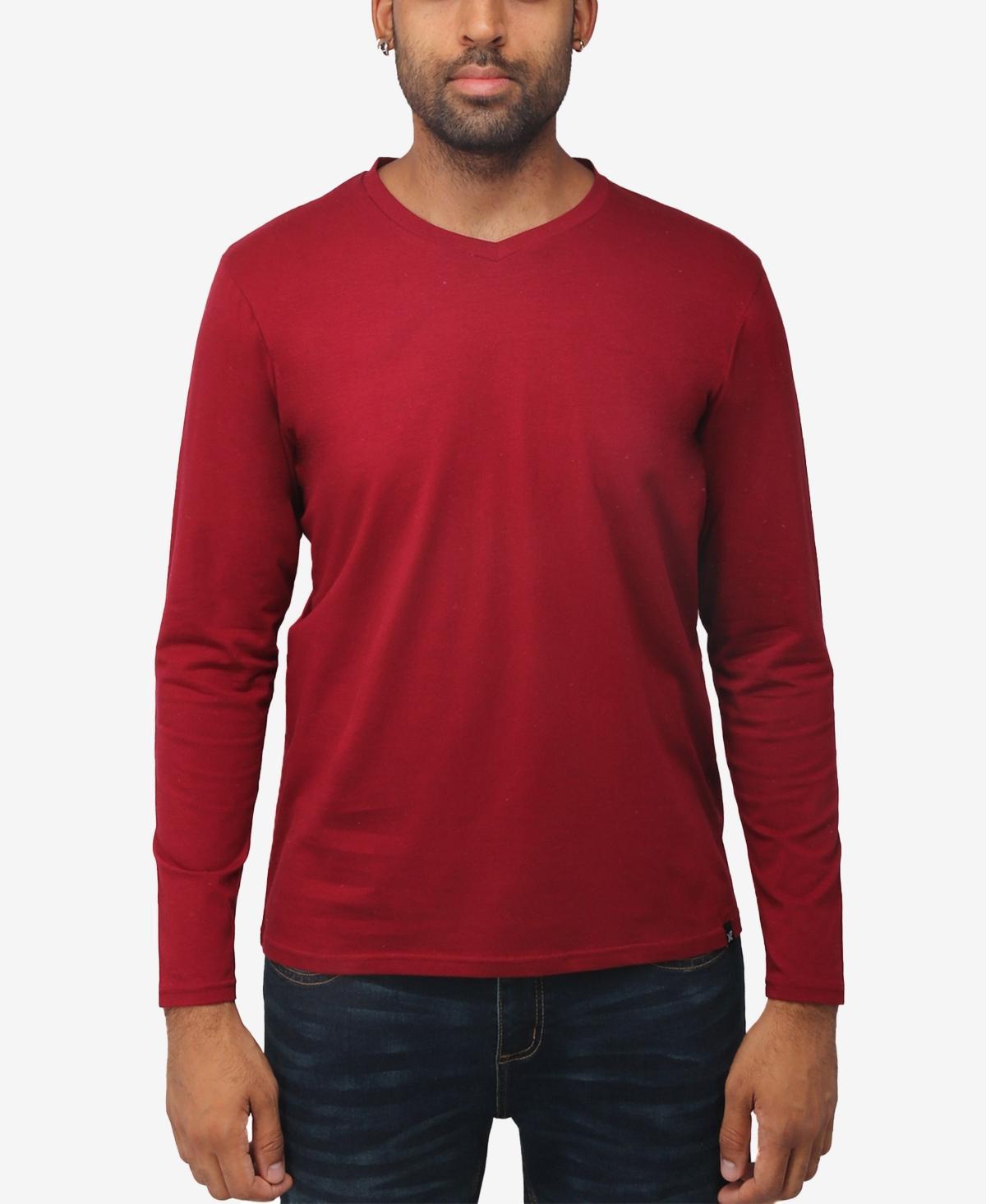 X-Ray Mens Soft Stretch V-Neck Long Sleeve T-shirt Product Image