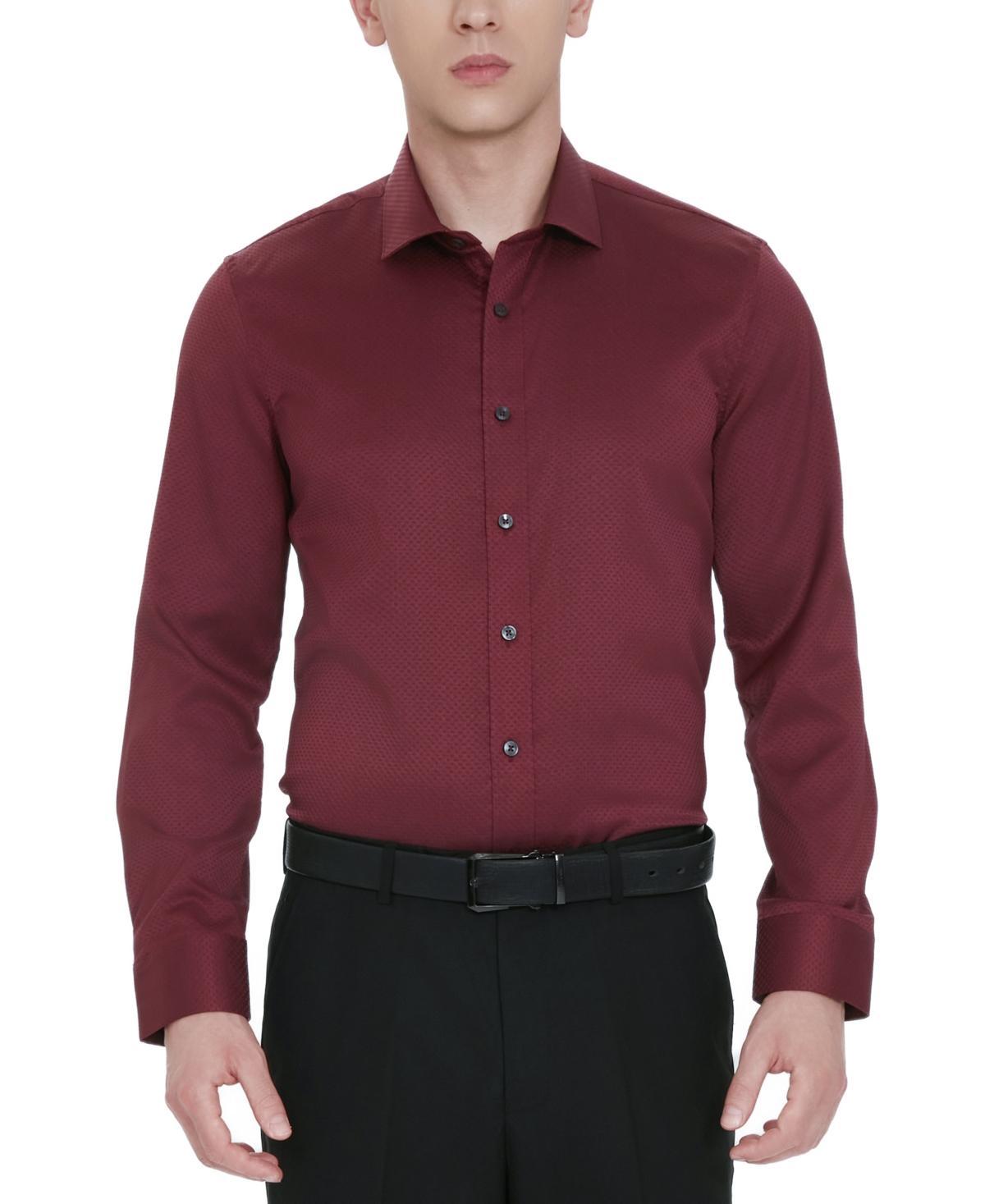 Tallia Mens Slim-Fit Dobby Dress Shirt Product Image