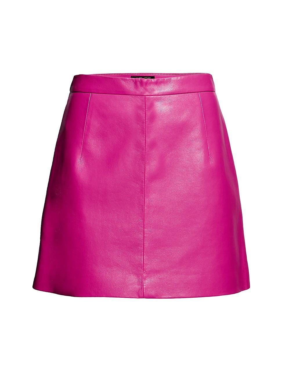 Womens Dallas Recycled Leather Skirt Product Image